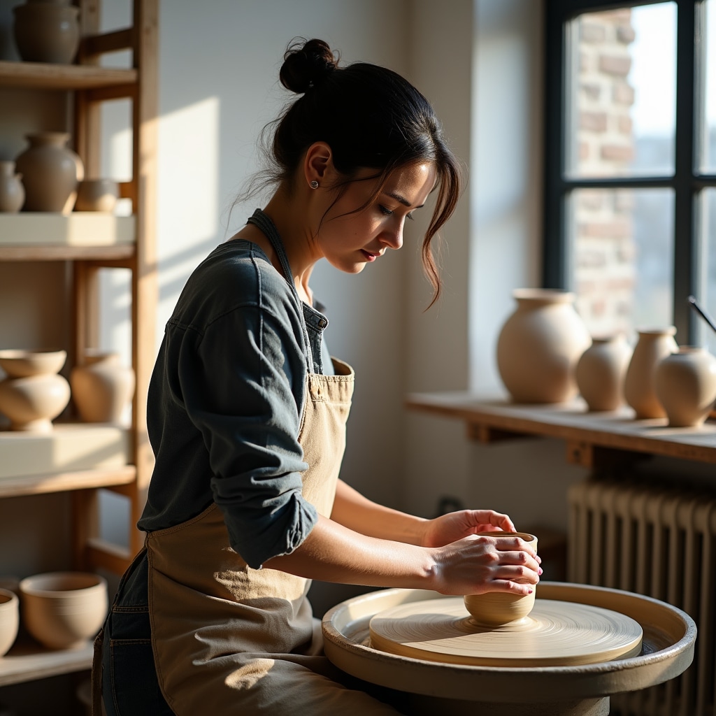 Artisan working in traditional workshop
